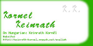 kornel keinrath business card